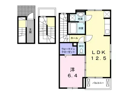 アル・ソーレⅡ(1LDK/3階)の間取り写真