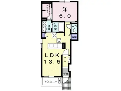 エルドラード葵Ⅰ(1LDK/1階)の間取り写真