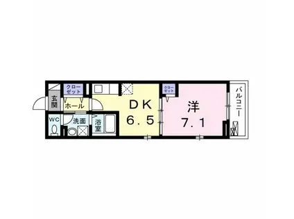 ラフレシール太秦1(1DK/2階)の間取り写真