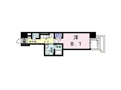 LA PLAGE SHONAN(1K/1階)の間取り写真