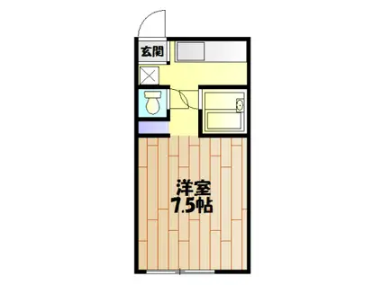 ハイツノン(ワンルーム/1階)の間取り写真