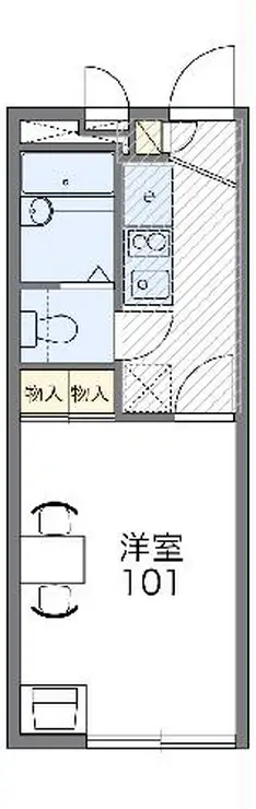 レオパレスキヨミズハイツ 2階階 間取り