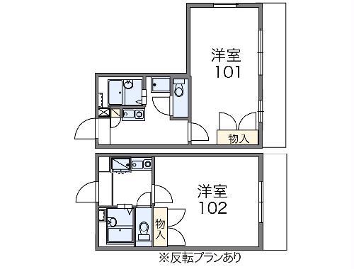 レオパレスイムレ(1K/2階)の間取り写真