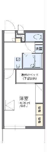 レオパレスラフォンテ大井手(1K/3階)の間取り写真
