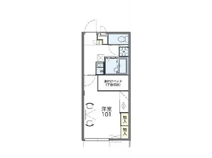 レオパレス美(1K/2階)の間取り写真