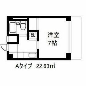 リヴェール川越(1K/2階)の間取り写真