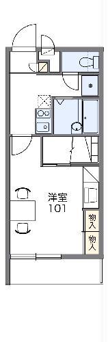 レオパレスきらら(1K/2階)の間取り写真