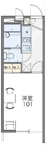 レオパレスプラザ ハルⅠ(1K/3階)の間取り写真