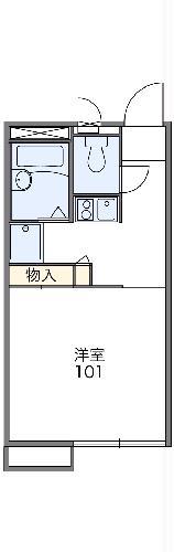 レオパレスグリーンハウスⅢ(1K/1階)の間取り写真