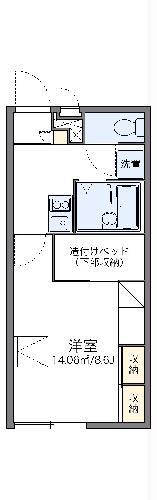 レオパレス笠原(1K/2階)の間取り写真