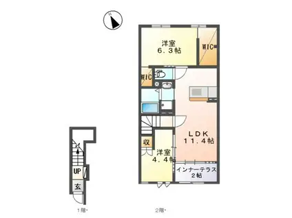モルガンA(2LDK/2階)の間取り写真