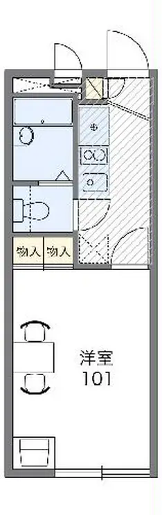 レオパレスGalassia 1階階 間取り