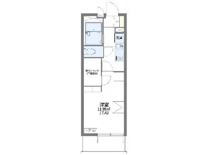 レオパレスアウロラ(1K/3階)の間取り写真