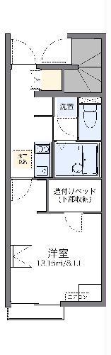 レオネクストからたち(1K/1階)の間取り写真