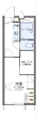 レオパレスSAKAEⅡ(1K/1階)の間取り写真