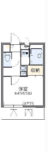 レオパレスサンシャイン(1K/2階)の間取り写真