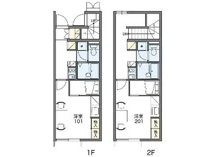 レオパレスヴェルシュ(1K/2階)の間取り写真