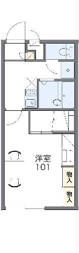 レオパレスアルモニ2番館(1K/2階)の間取り写真