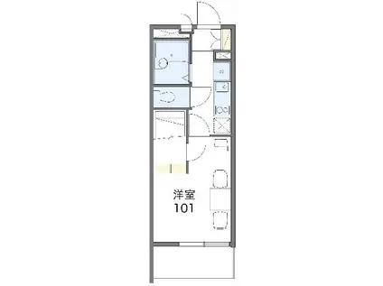 レオパレス幕張町LA1(1K/1階)の間取り写真