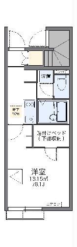 レオネクストエフ ニイジマⅤ(1K/1階)の間取り写真