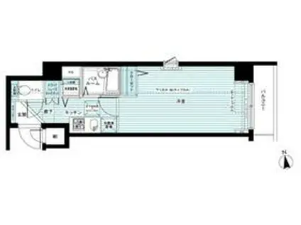 トーシンフェニックス江戸川橋(1K/2階)の間取り写真