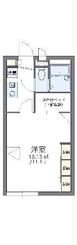 レオパレスラボールⅠ(1K/2階)の間取り写真