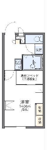 レオパレスポワールみゆきⅠ(1K/2階)の間取り写真