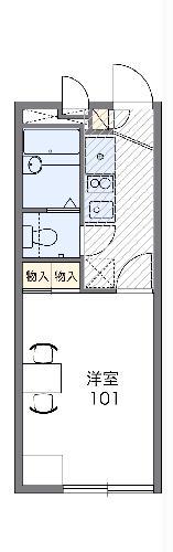 レオパレスベルフローラⅠ(1K/2階)の間取り写真