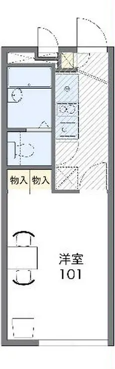 レオパレス本行徳 2階階 間取り