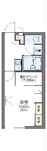 レオパレスパークサイド北谷(1K/1階)の間取り写真