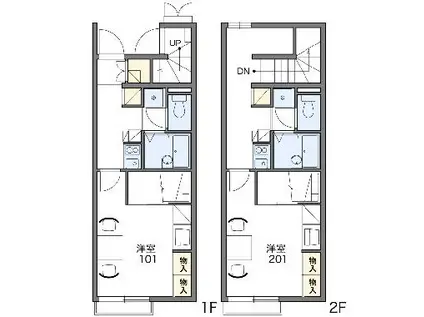レオパレスCOCOON(1K/1階)の間取り写真