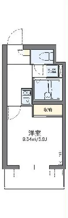 レオパレスオゥル 3階階 間取り