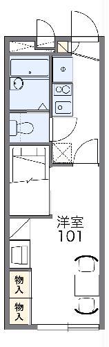 レオパレスかんのくら(1K/2階)の間取り写真