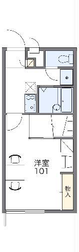 レオパレスGJ(1K/2階)の間取り写真