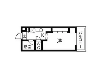 フィレンツェ岐阜(1K/1階)の間取り写真