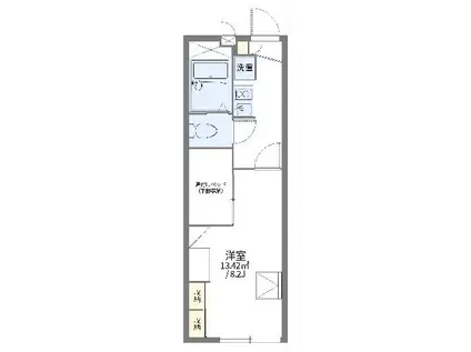 レオパレスドヴォール函南(1K/2階)の間取り写真