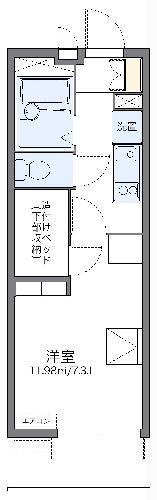 レオパレス扇(1K/1階)の間取り写真