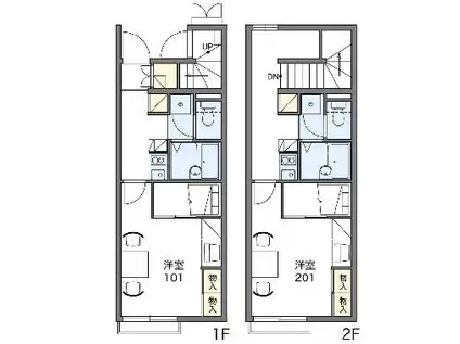レオパレスソナール(1K/1階)の間取り写真