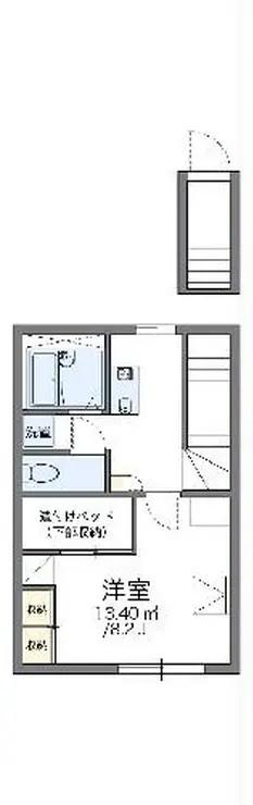 レオパレスグリーンハウスV 2階階 間取り