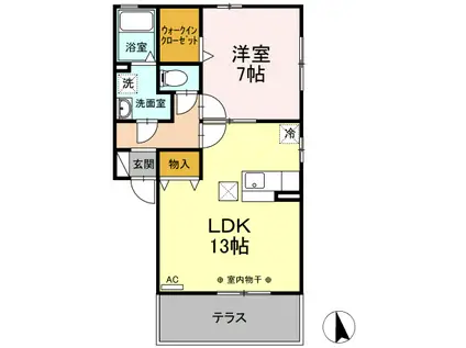 ネオステージⅡ(1LDK/1階)の間取り写真