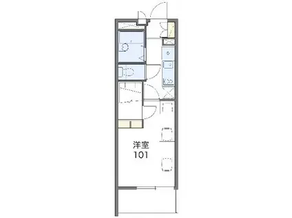 レオパレスグリチネⅡ(1K/1階)の間取り写真