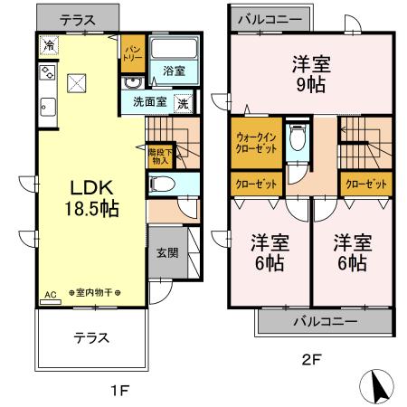 ラディエンス東海岸　Ⅱ(3LDK)の間取り写真