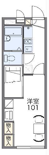レオパレス篠(1K/2階)の間取り写真