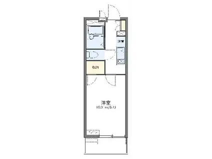 レオパレス浜木綿(1K/3階)の間取り写真