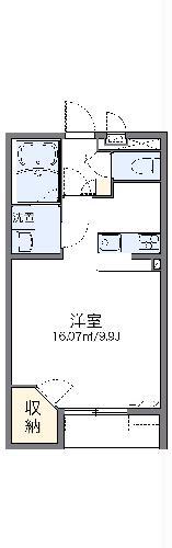レオネクストセイント(1K/1階)の間取り写真