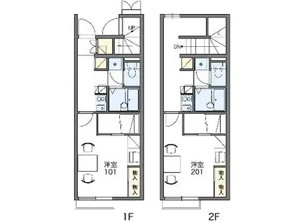 レオパレス万葉の里(1K/1階)の間取り写真