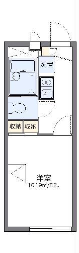 レオパレスデァ リンデンバオム(1K/1階)の間取り写真