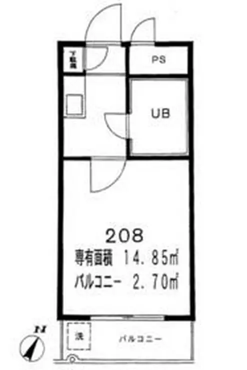 ユースフル駒沢大学 2階階 間取り