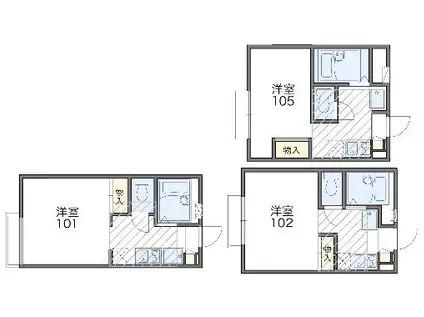 レオパレスエスポワール(1K/2階)の間取り写真