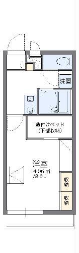 レオパレスアネックス白鷺(1K/1階)の間取り写真